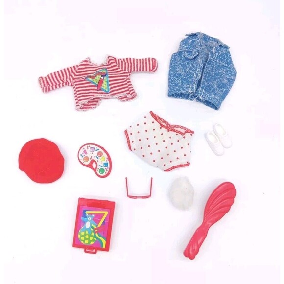 Vintage 1988 Teen Time Courtney Lot Barbie Mattel 1980s 11pc Clothes Accessories - Picture 1 of 13